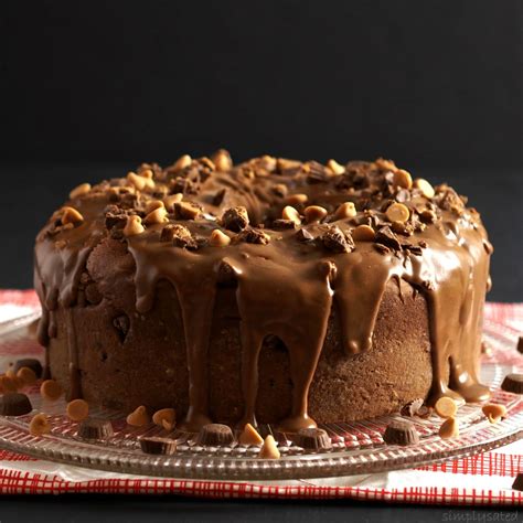 About the recipe, butter holds the flavor of the cake and keeps the texture moist. Peanut Butter Cup Chocolate Pound Cake