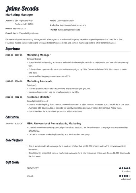 10 Marketing Resume Examples Best Templates And Expert Tips
