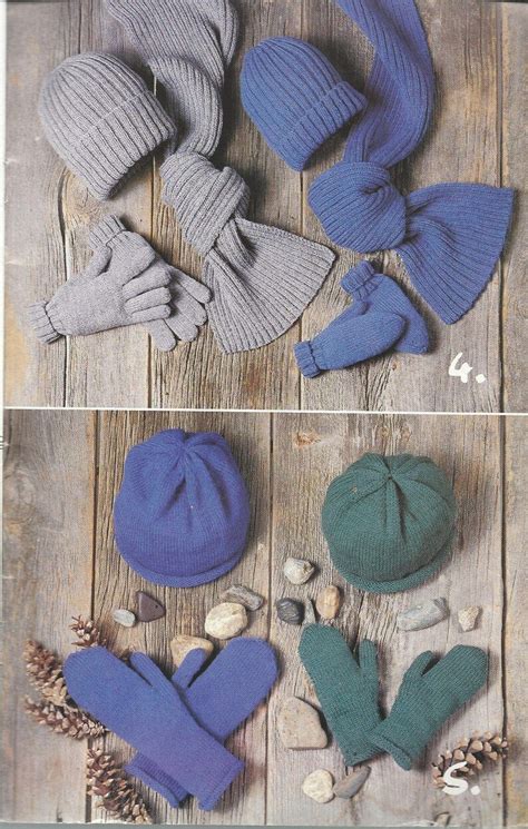 hats scarves mittens gloves knitting patterns aran style etsy