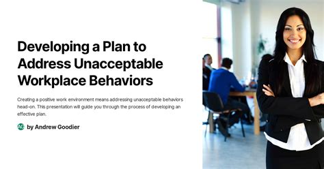 Developing A Plan To Address Unacceptable Workplace Behaviors