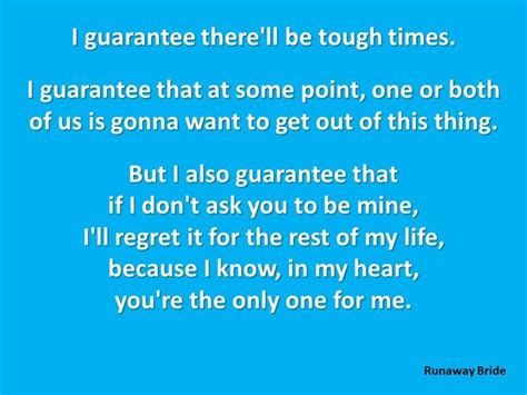 Browse more character quotes from runaway bride (1999). toughest love | Favorite movie quotes, Runaway bride quotes, How to memorize things