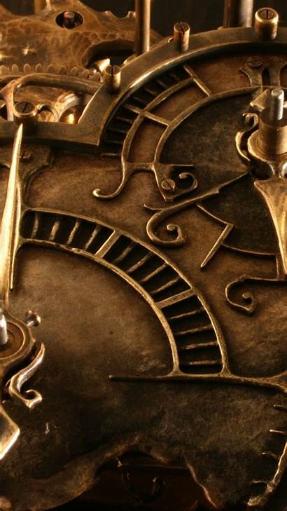 Steampunk Iphone Gears Clock Invention Wallpapers Mobile