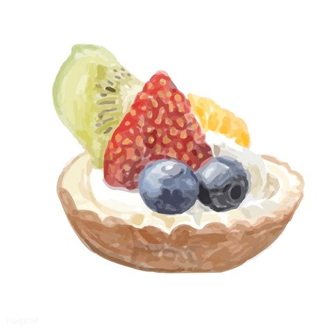 Hand Drawn Dessert Watercolor Style Free Image By In