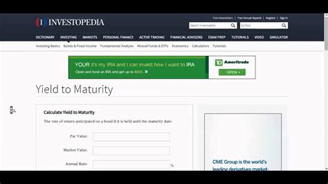 Investing in bonds is another way of putting your money to work for you. How (and Why) to Calculate Yield to Maturity - YouTube