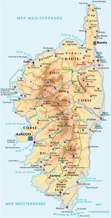 Carte De La Corse Detaillee Visualisez La Carte De La Corse Dans Tous