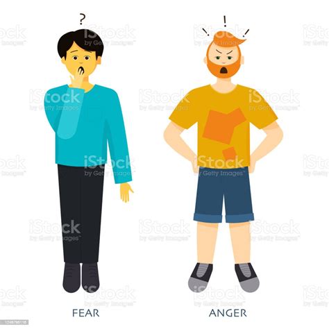 Men Expressing Various Emotions Stock Illustration Download Image Now Anger Beard Business