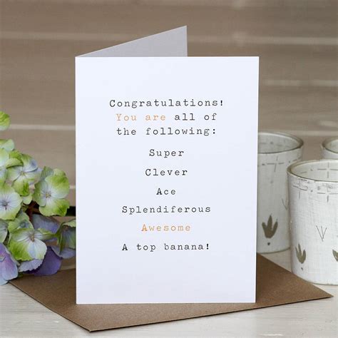 Congratulations Greetings Card By Slice Of Pie Designs
