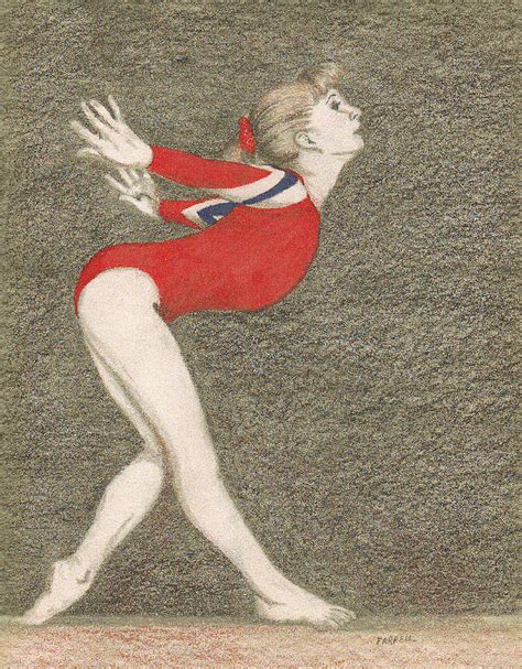 The Gymnast Drawing By Elizabeth Farrell