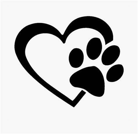 Lovemypets Hearts Heart Pawprint Dog Paw Print Heart Free