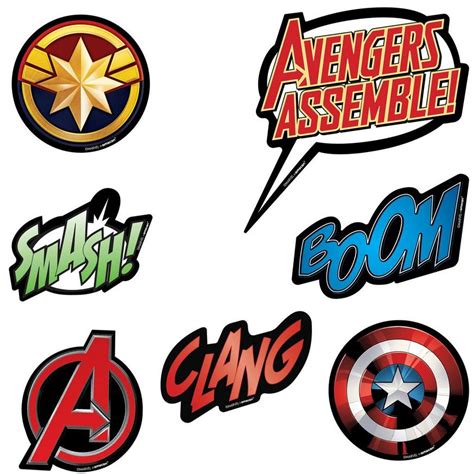 Marvel Powers Unite Avengers Vinyl Cling Decals 14ct Party City