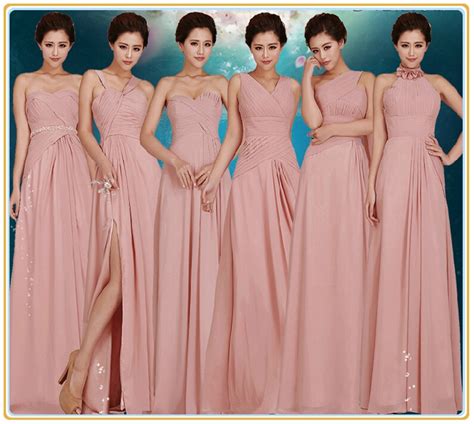 Blush Bridesmaid Dress Cheap Sexy Mismatch Pink Bridesmaid Dresses 2015