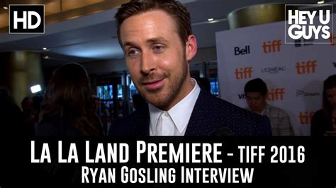 Ryan Gosling La La Land Premiere Interview Tiff 2016 Youtube