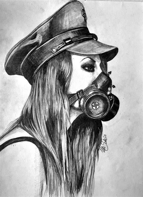 Ula Schön Illustrations Gas Mask