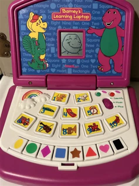 Barneys Learning Laptop Vintage 1999 Purple Pink Tested And Working