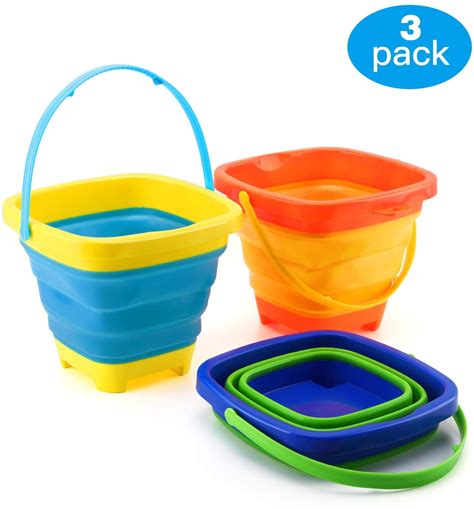 Wgthhk Beach Bucket Sand Toy For Kids Foldable Sand Bucket Expandable