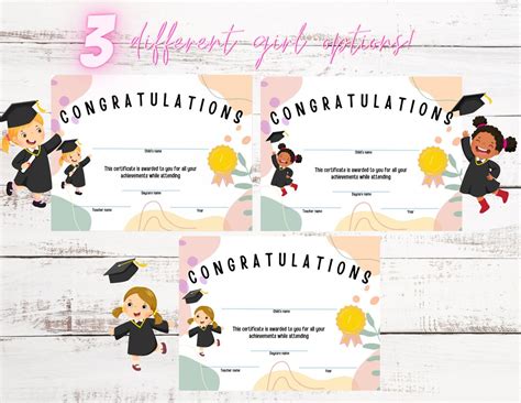 Printable Daycare Graduation Certificate Etsy