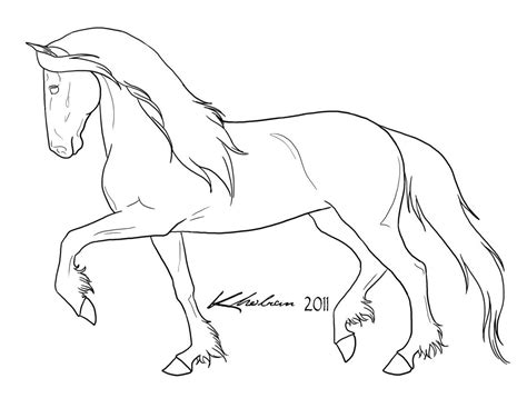 Friesian Horse Coloring Pages At Free Printable