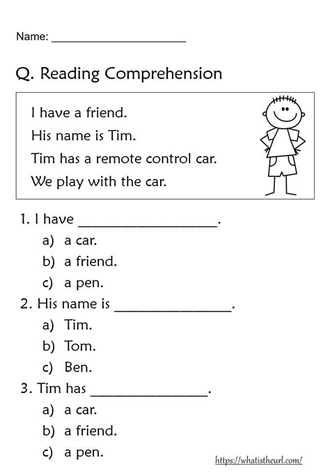 This page has a collection of color by number worksheets appropriate for kindergarten through. Reading comprehension worksheets for grade 1 - Your Home ...