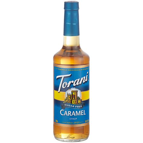 Torani Caramel Syrup Sugar Free 750 ML WebstaurantStore