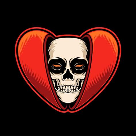 Premium Vector Skull In Love