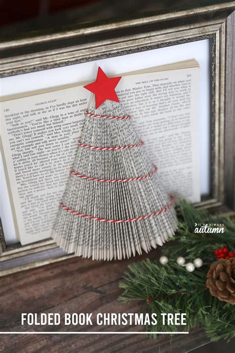 How To Make A Folded Book Christmas Tree Its Always