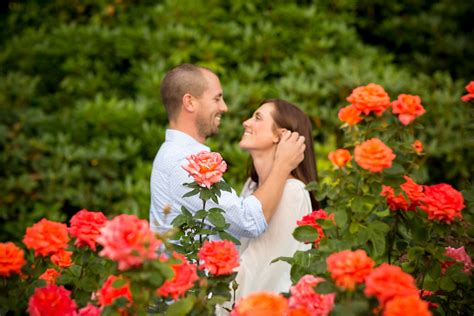 It's located in portland's west hills in washington park, just the rose garden is a popular place for weddings. Natalie and Josh | Portland Rose Garden Engagement ...