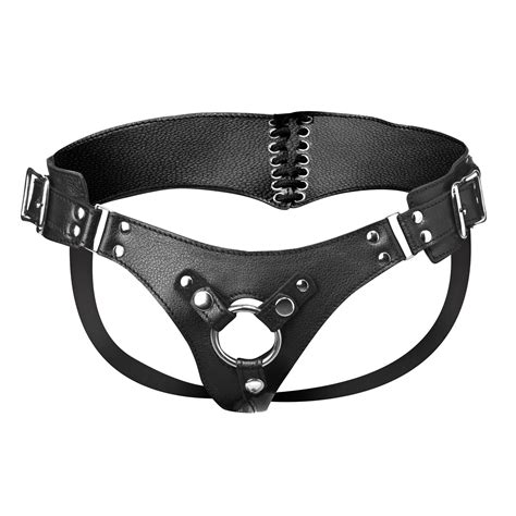 Strap U Bodice Corset Style Strap On Dildo Harness W Metal O Ring