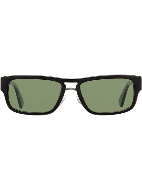 Prada Square Sunglasses In Black For Men Lyst