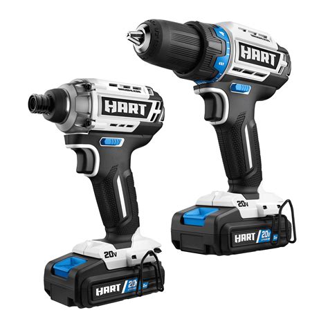 HART 20 Volt Cordless Brushless Drill And Impact Combo Kit With 10 Inch