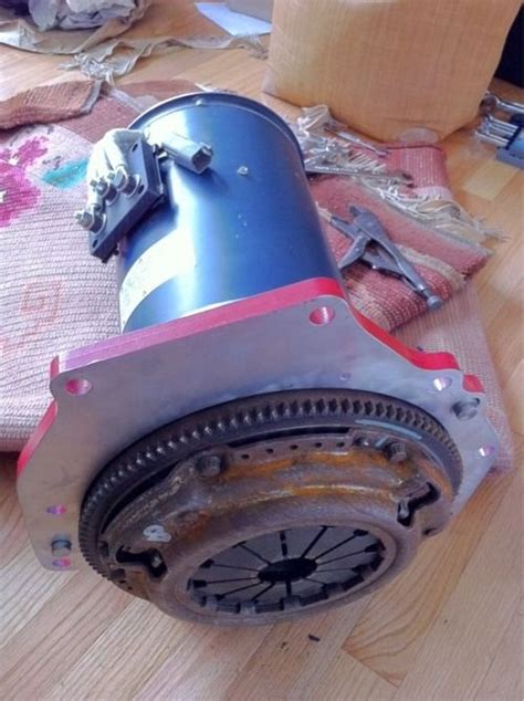 Electric Motor Ready To Go On Gearbox Electric Car Engine Diy Electric