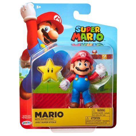 Super Mario Bros Mario With Super Star Action Figure Gamestop