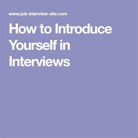 How To Introduce Yourself In Interviews How To Introduce Yourself