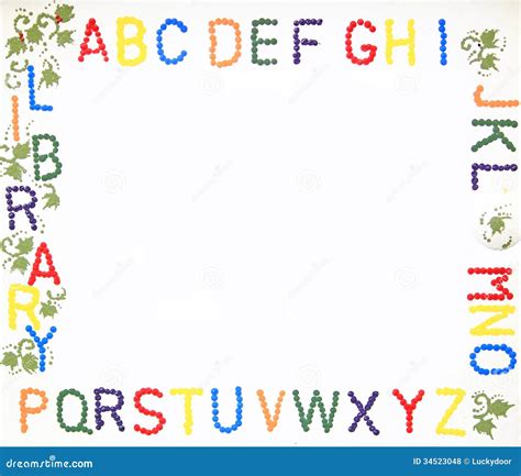 Letter Frame Stock Photo Image Of Colorful Letters 34523048