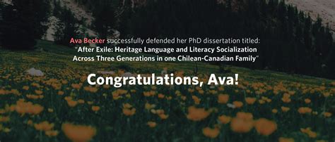 Ava Becker Successfully Defended Her Phd Dissertation Congratulations