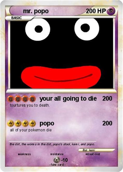 Pokémon Mr Popo 49 49 Your All Going To Die My Pokemon Card