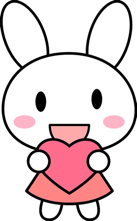 Rabbit Is Holding A Pink Heart Clipart Free Download Transparent Png
