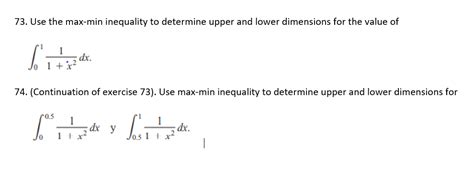 solved 73 use the max min inequality to determine upper and