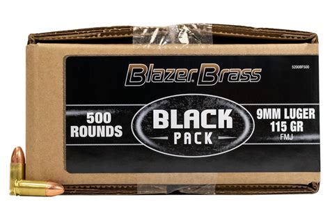 Cci 9mm 115 Gr Fmj Blazer Black Pack 500box Sportsmans Outdoor