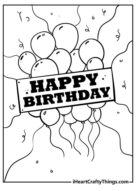 printable happy birthday coloring pages updated 2022 2023