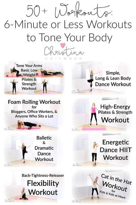 50 Workouts 6 Minute Or Less Workouts To Tone Your Body