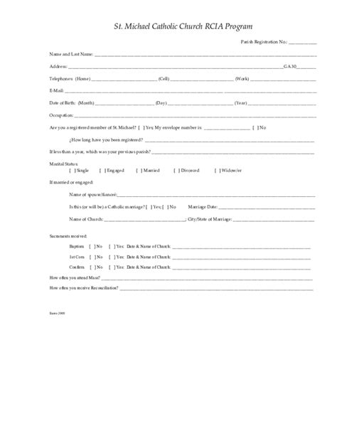 Fillable Online Godparent Info Form Fax Email Print Pdffiller