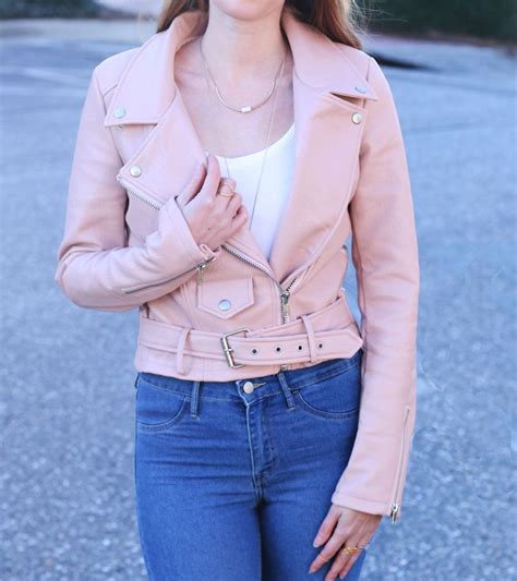 Pink Leather Jacket • Stop Drop And Vogue Leather Jacket Pink Leather