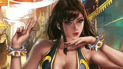 Wallpaper Chun Li Street Fighter Video Game Characters Female Warrior Artwork Logan Cure