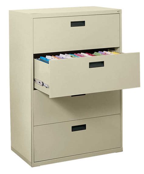 Vaultz locking cd file cabinet, 4 drawers, 15.25 x 14.00 x 14.50 inches, black. 4 Drawer Lateral File Cabinet in File Cabinets