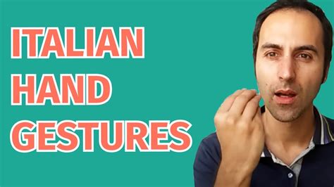Italian Hand Gestures Youtube