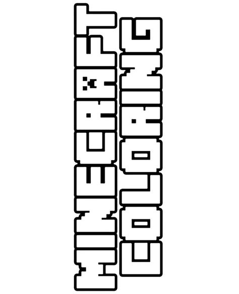 Vertical Minecraft logo printable - Topcoloringpages.net