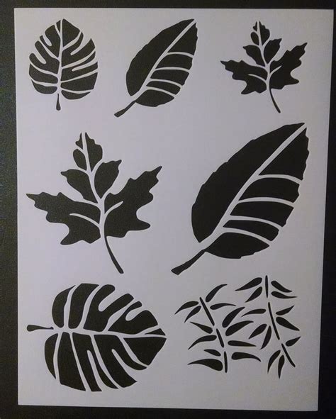 Leaf Leaves Stencil My Custom Stencils