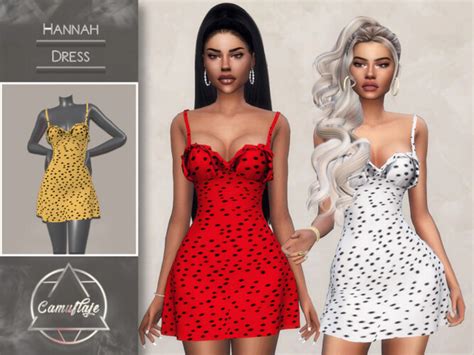 Hannah Dress By Camuflaje At Tsr Sims 4 Updates