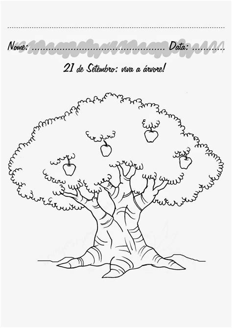 Desenhos para colorir Dia da Árvore na Educação infantil Mundinho