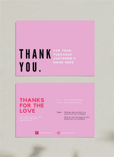 26 types of thank you emails for your customers in 2021. Thank You For Your Order Cards Template Card Thank You Card | Etsy in 2020 | Printable thank you ...